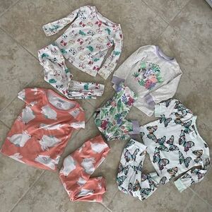 4 Piece Girls Pajama Sets Size 2T